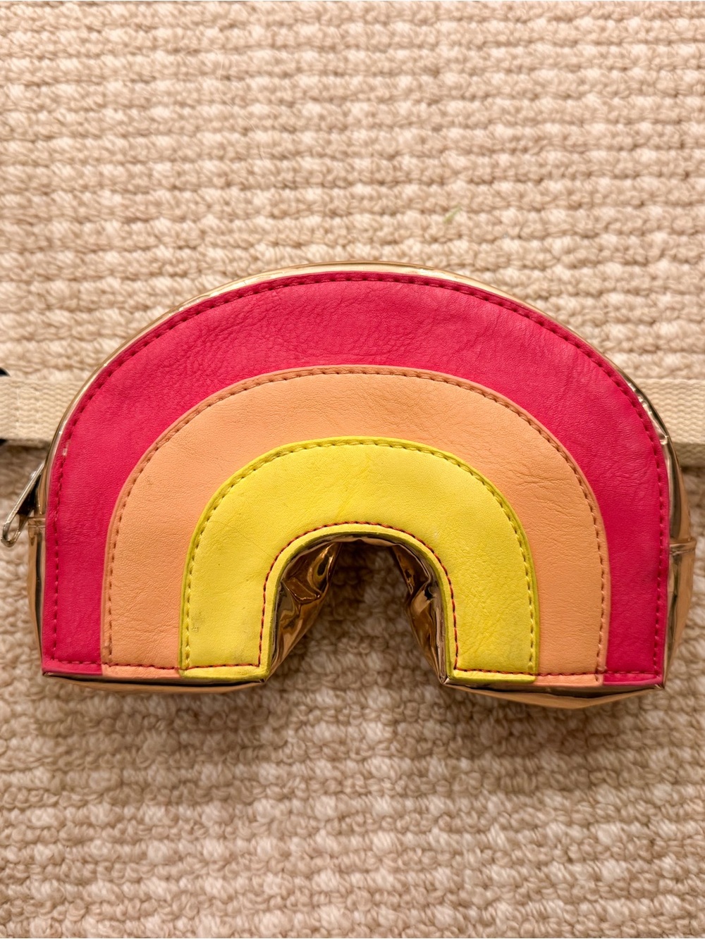 Target Kids Rainbow Coin Purse - Pink Peach Yellow